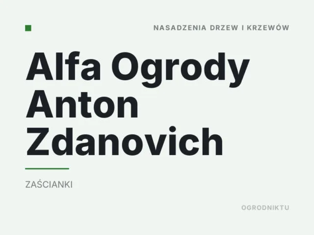 Alfa Ogrody Anton Zdanovich