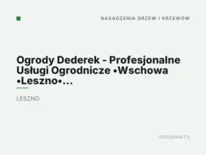 Ogrody Dederek – Profesjonalne Usługi Ogrodnicze •Wschowa •Leszno• Głogów