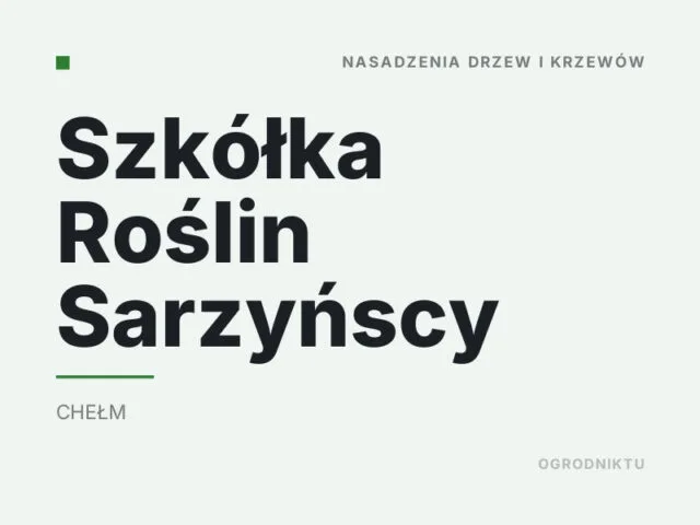 Szkółka Roślin Sarzyńscy