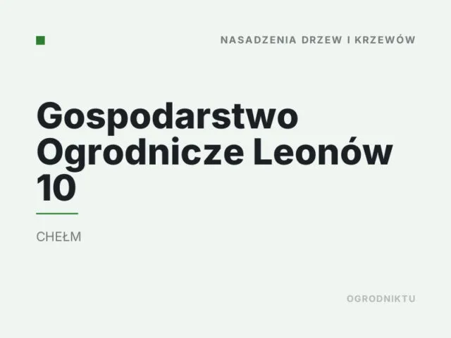 Gospodarstwo Ogrodnicze Leonów 10