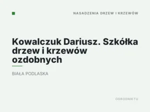 Kowalczuk Dariusz. Szkółka drzew i krzewów ozdobnych